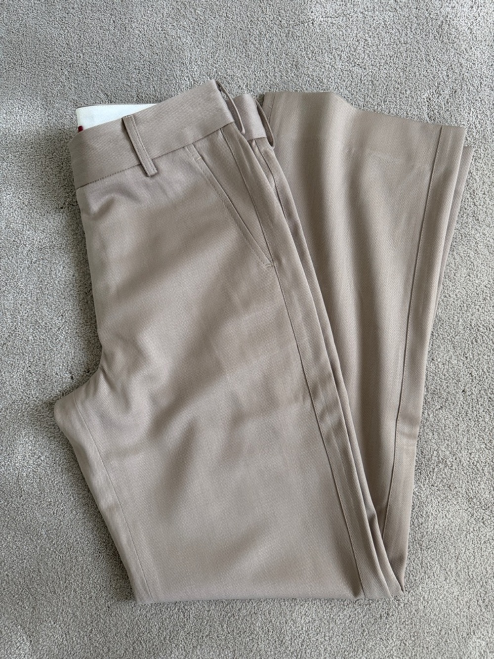 Seis Marjan Women's Tailored Straight-Leg Trousers in Taupe/Khaki